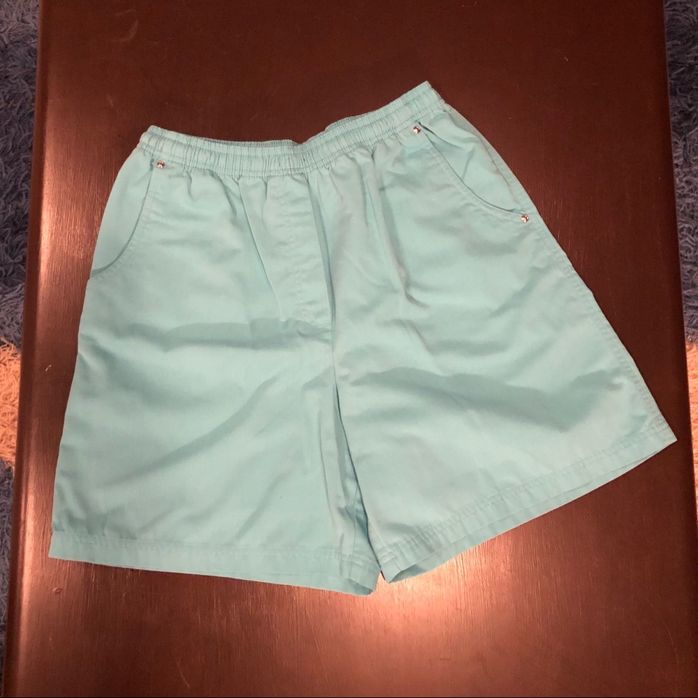 Studio Works Turquoise Pull On Shorts Size 12